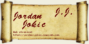 Jordan Jokić vizit kartica